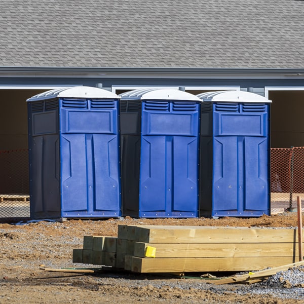 what is the maximum capacity for a single porta potty in Wales NY